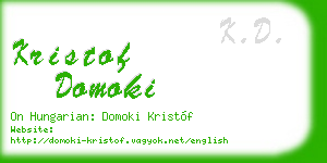 kristof domoki business card